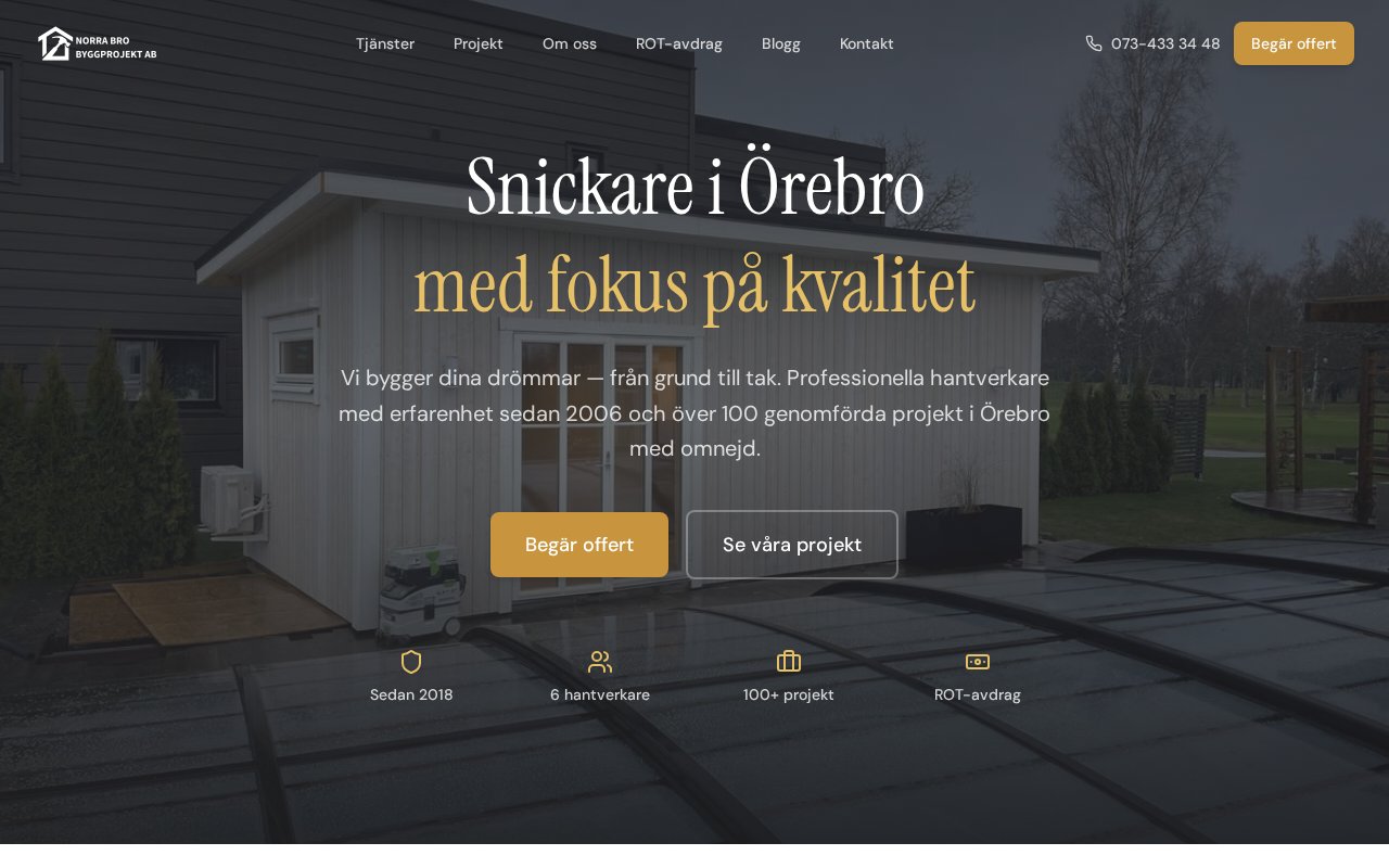 Norra Bro Byggprojekt – hemsida byggd av Penbyte